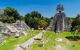 Tourists at the Gran Plaza at the archaeological site Tikal, Guatemala