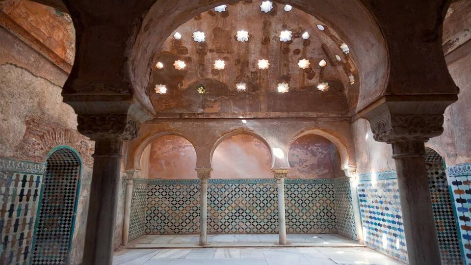 Inside of a derelict arab bathhouse