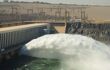 water gushing from the Aswan dam