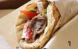 A Greek souvlaki made with pita