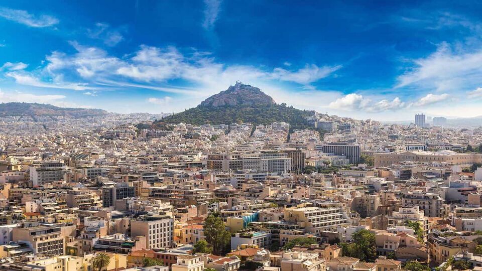 Lycabettus hill on a summer day