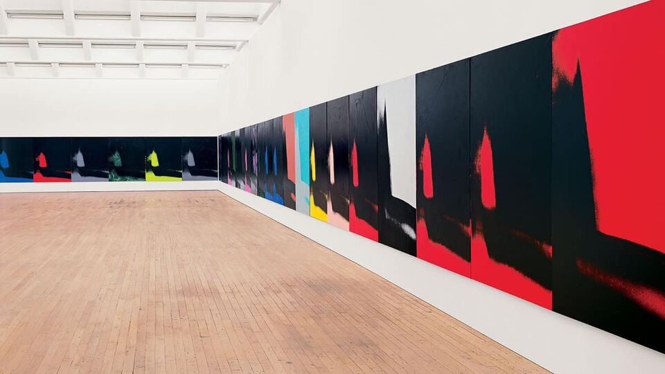 Walls of brightly coloured art painting