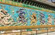 close up of the Nine Dragon Screen in Beihai Park