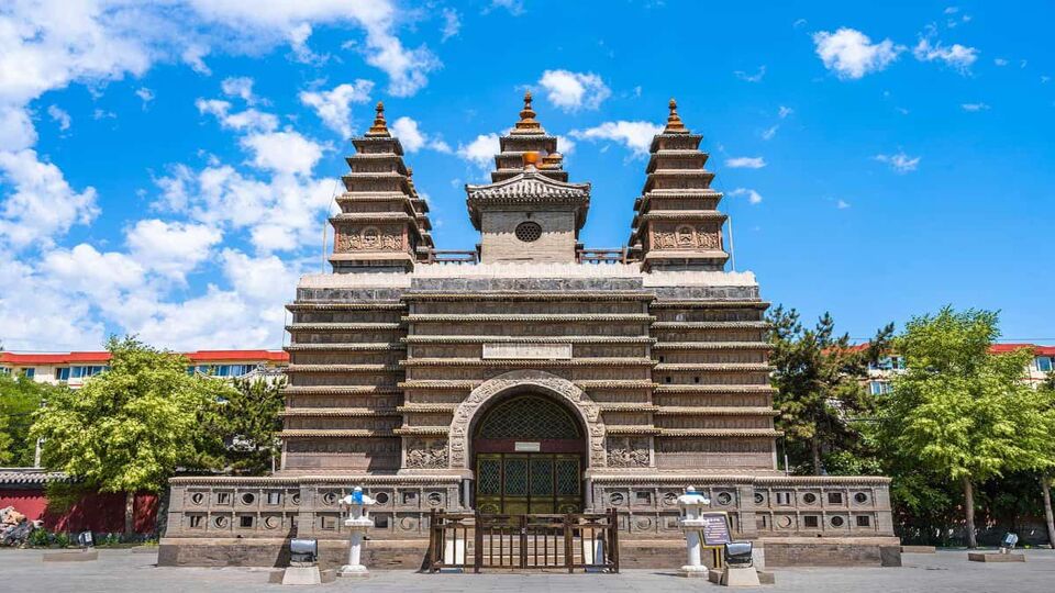 front view of a stone Temples in Beijing