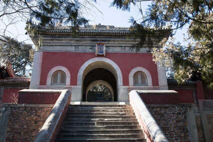 front entrance to Azure-Clouds-Temple