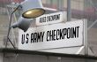 US Army sign on top of checkpoint charlie