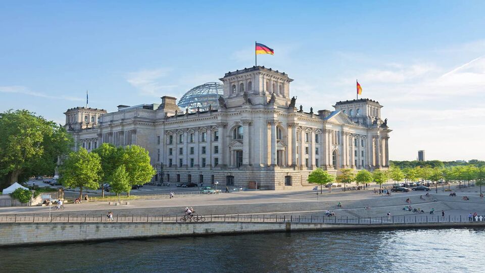 exterior of The Reichstag, Germany's parliament building