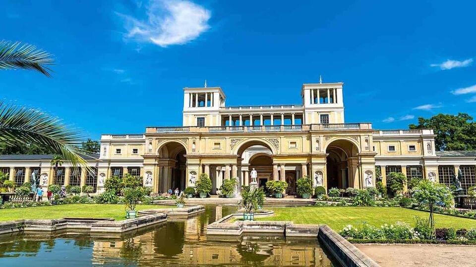 elaborate tiered royal gardens in Sanssouci-Park