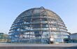 exterior view of the beautiful glass dome designed by Norman Foster on top of the Reichstag