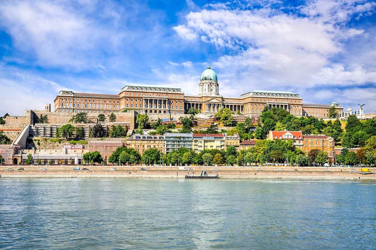 Landscape of the city with Buda Castle on hill behind