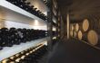Close up of an industrial wine cellar