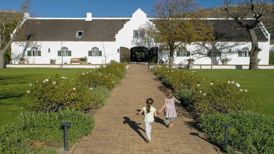 Children playing on the wine estate
