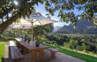 Outdoor wine bar with a beautiful view of the surrounding nature