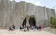 Exterior entrance - a cave entrance in a grey cliff