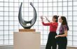 Two women admiring a sculpture in the Tate St Ives