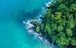 Beautiful aerial view of a magestic Beach in Costa Rica
