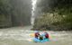 rafts on river about to enter a gorge