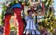 Entertainer dancing on a carnival float