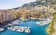 Aerial view of Monaco's yacht-filled marina