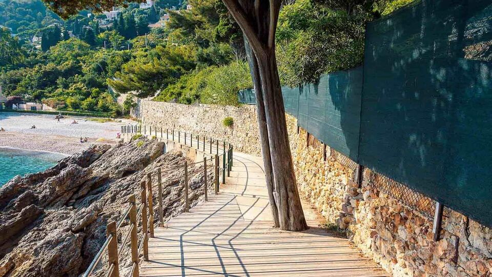 footpath along a pretty shoreline