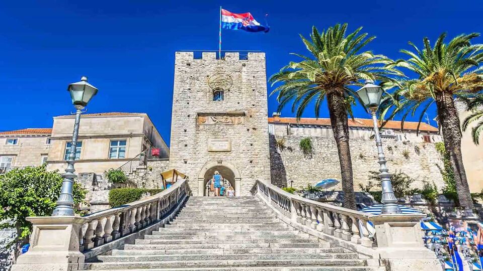 Castle entrance to Korcula's Old Town