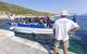 Tourist boat leaving the dock in Vis to go to the cave