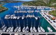 Aerial view of the Marina in Primosten, Dalmatia region of Croatia