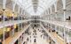 View of the beautiful internal gallery with high white vaulted ceiling