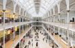 the Grand Gallery of the National Museum of Scotland with the beautiful arched infrastructure