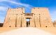 front entrance of the Horus Temple , Edfu, Egypt. Africa.