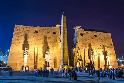 Amazing Luxor temple at sunset, Luxor, Egypt.