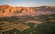 landscape of the green nile valley surrounded by desert rock