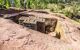 View of top of Church of St. George, Lalibela at ground level