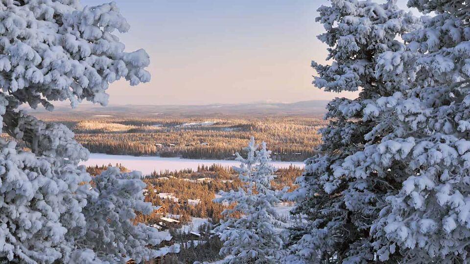 Wilderness landscape in finnish Lapland