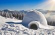 igloo on slopes in Finnish Lapland
