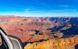 View of the Grand Canyon from a helicopter cockpit