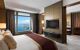 Large bedroom with harbour views