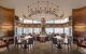 Dining room with giant chandelier