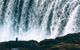 side view of Dettifoss Waterfall