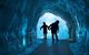 Two children in a ice cave at the Perlan Museum in Reykjavik