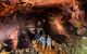 Tourists inside a large cave