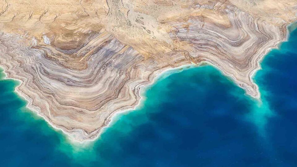 satellite image of the Dead Sea
