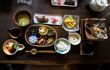 Breakfast table at a ryokan