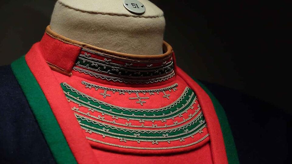 Traditional embroidery on a male costume