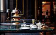 Close up of an afternoon tea setting at The Wolseley