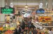 Crowds flock to the Grand Central Market in downtown Los Angeles to shop for groceries and eat lunch at the popular marketplace