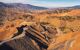 Winding road in desert pass