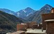 View of the mountain valley on a sunny day from a KAsbah