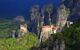 Monastery of Roussanou and dark clouds in the background, Meteora, Greece