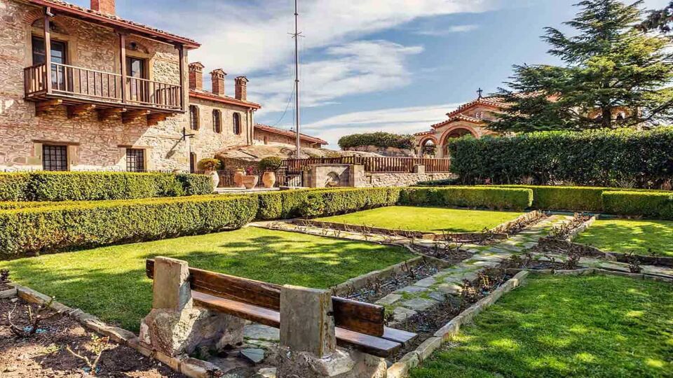 Interior courtyard of the Monastery of the Holy Trinity
